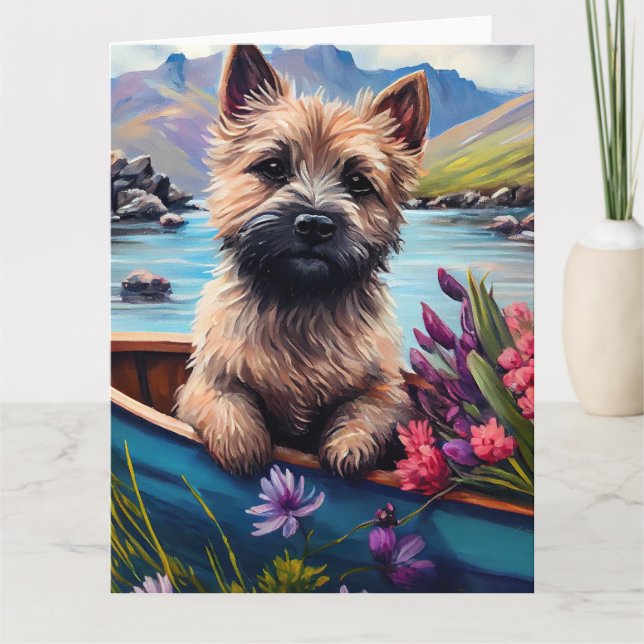 Carte Cairn Terrier sur une pagaie : Une aventure Pittor (Devant)