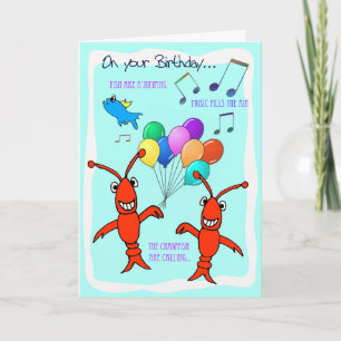 Carte Cajun Crawfish Joyeux Anniversaire