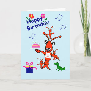 Carte Cajun Crawfish Joyeux Anniversaire
