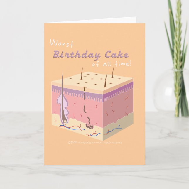 CARTE CAKE DE WORST BIRTHDAY (Devant)