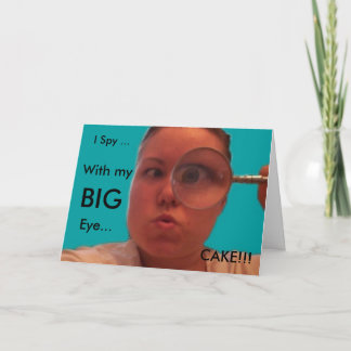 Carte cake, I Spy ..., CAKE! ! !, Avec mon, BIG, Oeil ..
