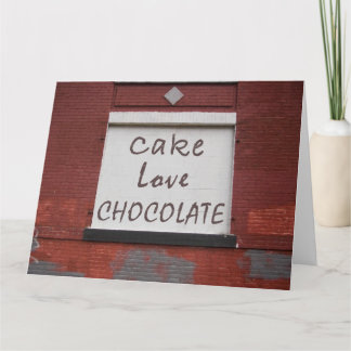 Carte Cake Love Chocolate Graffiti BIG card
