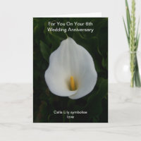 Cala Lily 6e anniversaire de Mariage personnalisé