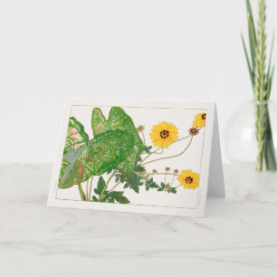 Carte Caladium à feuilles fanées, Coréopsis par Tanigami