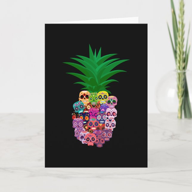 Carte Calavera Pineapple Halloween (Devant)