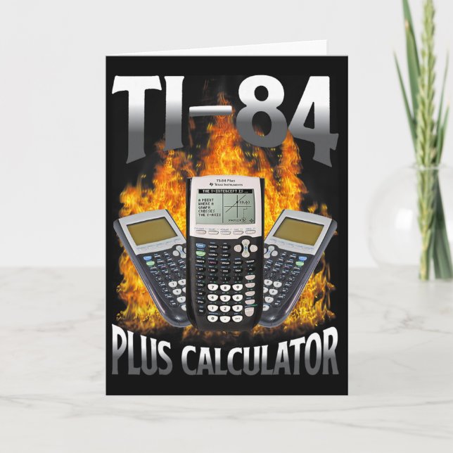 Carte Calculatrice Ti-84 Plus Drôle Prof De Maths  (Devant)