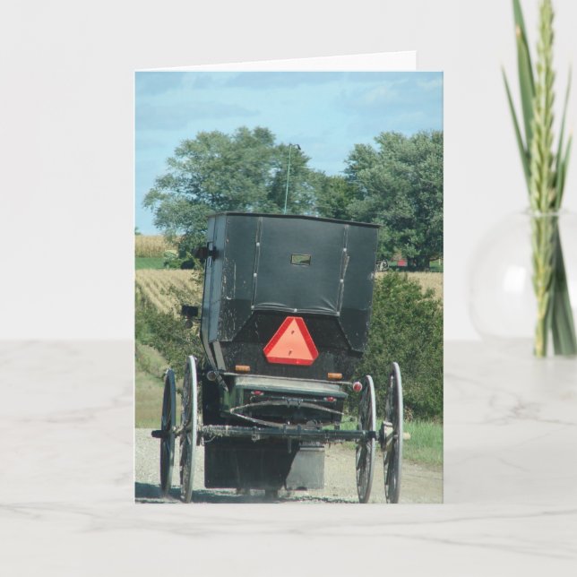 Carte Calèche amish (Devant)