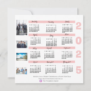 Carte Calendrier 2025 Photo corporative Noël Nouvel An