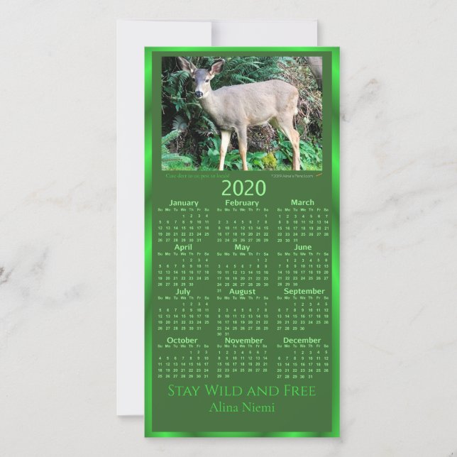 carte calendrier alina 2020 (Devant)