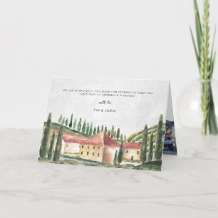 Carte Calendrier de mariage à l'aquarelle Enregistrez la