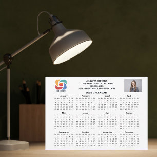 Carte Calendrier Entreprise 2026 personnalisée