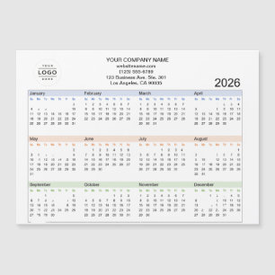 Carte Calendrier magnétique du logo personnalisé d