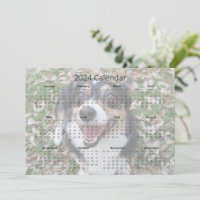 Carte Calendrier personnalisée Chien Photo Cute Pe