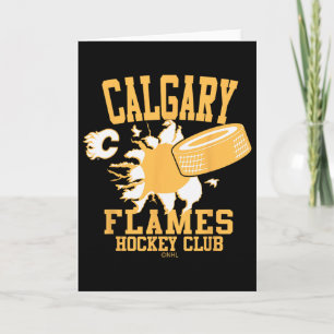 Carte Calgary Flames Balle de Hockey Éclatée Rouge Offic