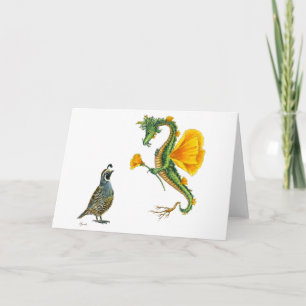 Carte California Poppy Dragon