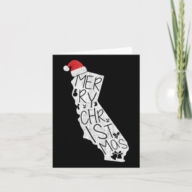 Carte California State Christmas Graphic Ugly Xmas Sweat (Devant)