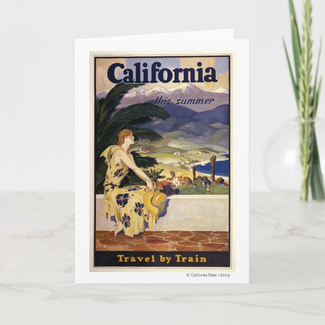 Carte California this summer. Travel by Train  (Devant)