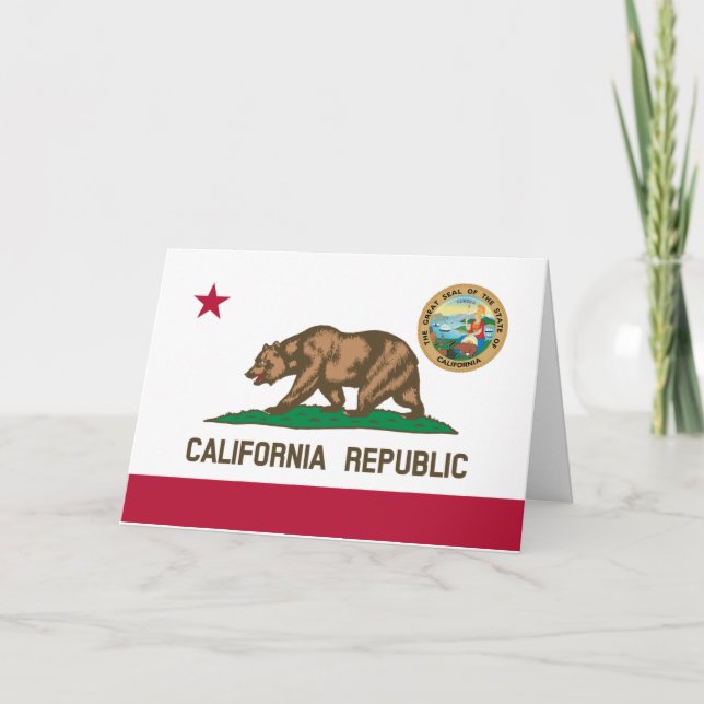 Carte Californian Flag & Seal, Flag of California (Devant)