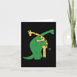 Carte Câlin de dinosaure de girafe Amour Dino Animaux Sa
