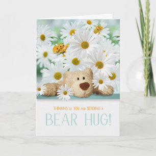 Carte Câlin d'ours en peluche de sympathie pour enfants