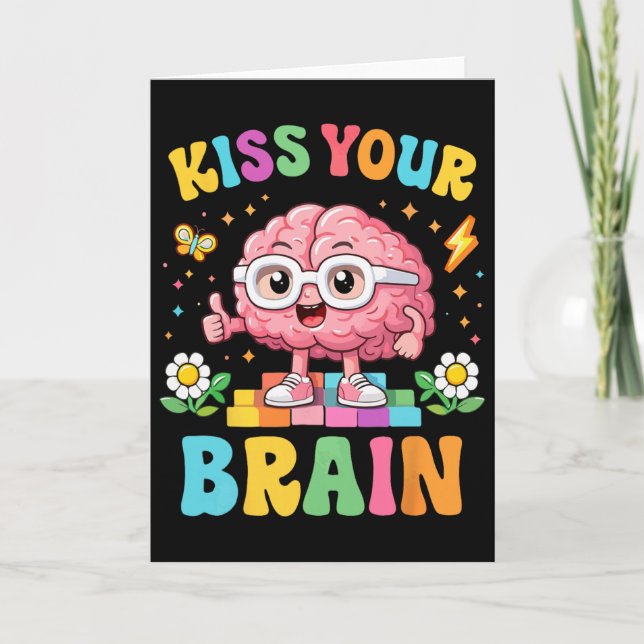 Carte Câlins à ton cerveau Professeur Saint-Valentin Ck  (Devant)