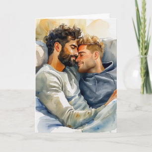 Carte Câlins aquarelle Méditerranée