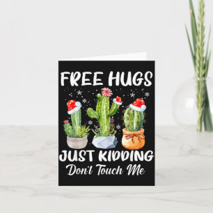 Carte Câlins, blague à part, ne me touchez pas, cactus d