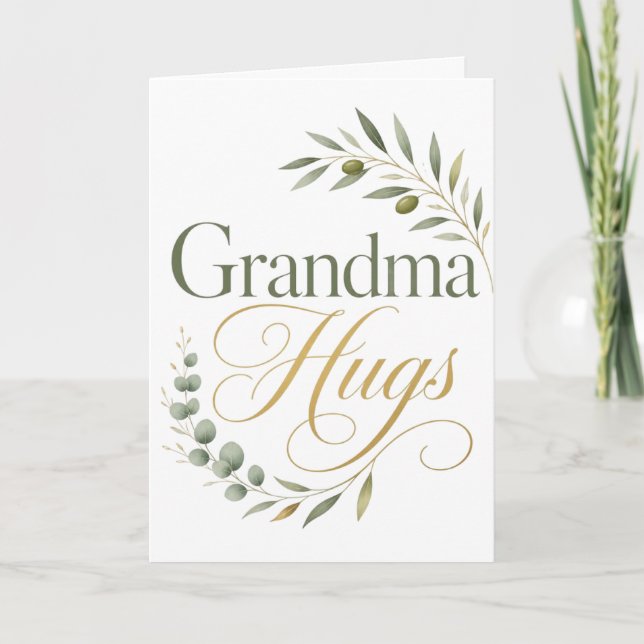 Carte Câlins de grand-mère Amour Botanique (Devant)
