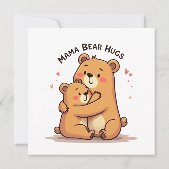 Carte Câlins de Maman Ours (Devant)