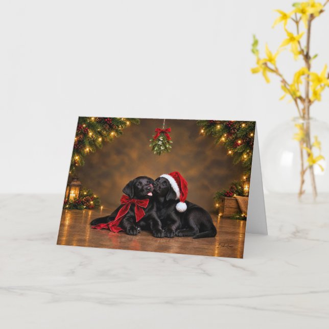Carte Câlins de Noël (Fleur jaune)