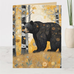 Carte Câlins d'ours mignon en pensant à vous