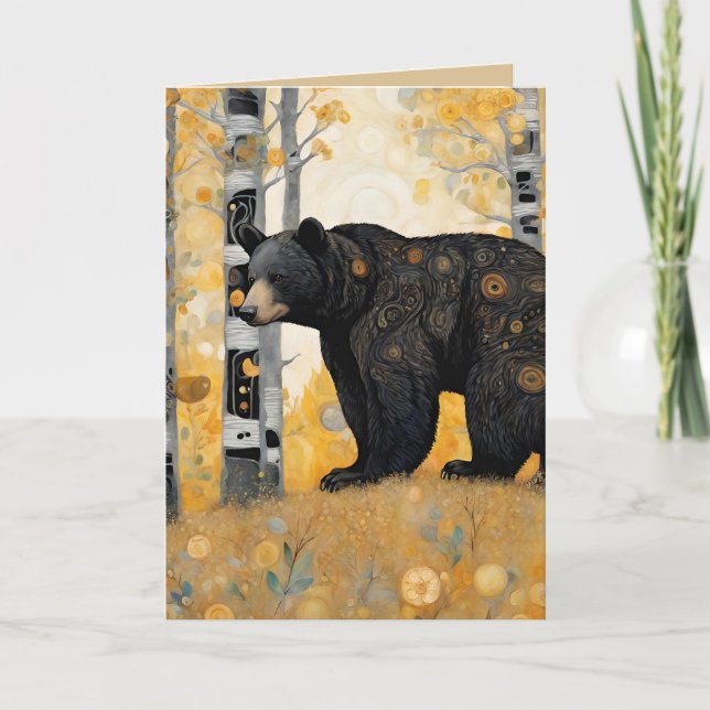 Carte Câlins d'ours mignon en pensant à vous (Devant)