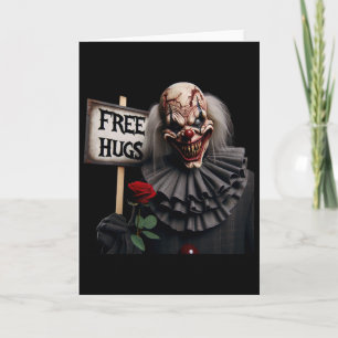 Carte Câlins gratuits Clown effrayant Saint-Valentin Hal