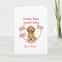 Câlins Personnalisés de Cockapoo Vœux de la Saint-