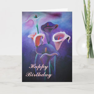 Carte Callas Violets Lilac Et Art Pourpre