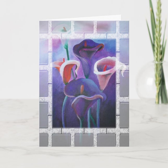 Carte Callas Violettes Lilas Et Art Violet (Devant)