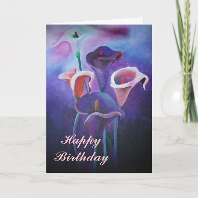 Carte Callas Violettes Lilas Et Art Violet (Devant)