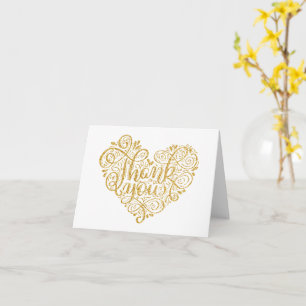 Carte Calligraphie Vintage Phrase Merci