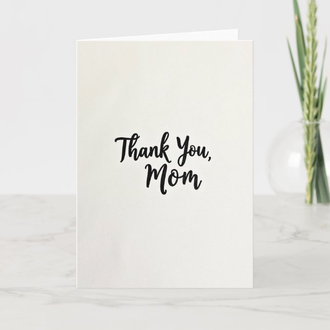 Carte calligraphiée "Merci Maman" (Devant)
