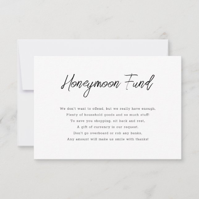 Carte Calligraphy Black and White Honmoon Fund (Devant)