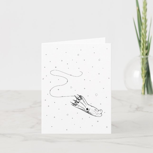 Carte Calmar vampire dans la neige (Devant)