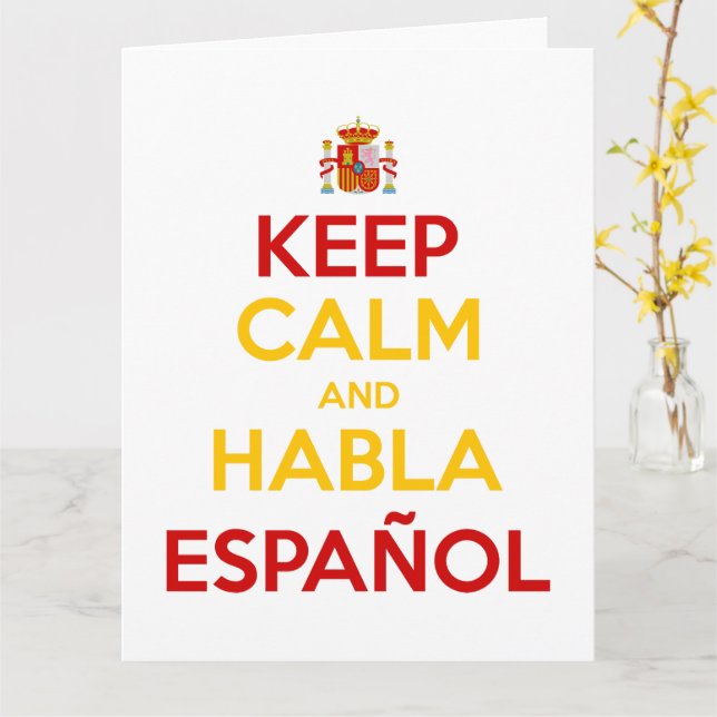 Carte Calme et Habla Español (Fleur jaune)