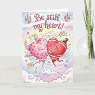 Carte Calme-toi mon cœur - Saint-Valentin personnalisé