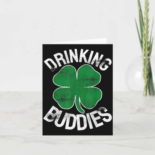 Carte Camarades de Boisson Saint-Patrick Irlandais Assor (Devant)