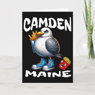Carte Camden Maine drôle de mouette frites souvenir