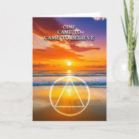 Came To Believe Slogan AA Plage au lever du soleil