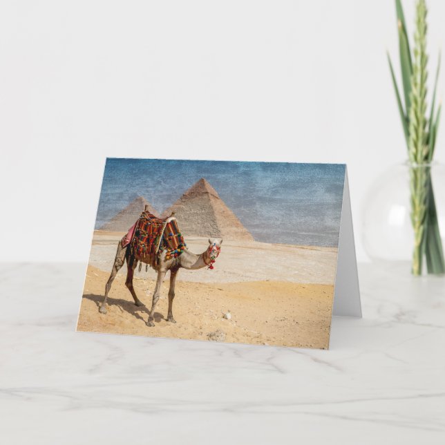 Carte Camel at the Pyramids (Devant)