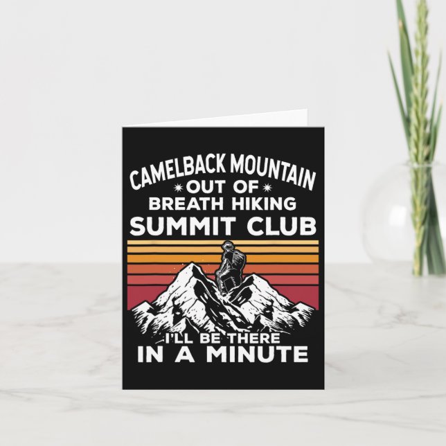 Carte Camelback Mountain Out Of Breath Randonnée Sommet  (Devant)