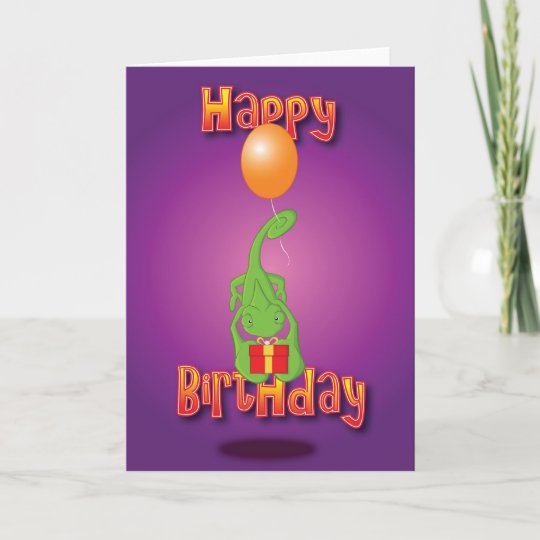 Carte Cameleon Ballon Joyeux Anniversaire Zazzle Fr