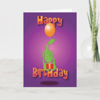 caméléon - ballon - joyeux anniversaire